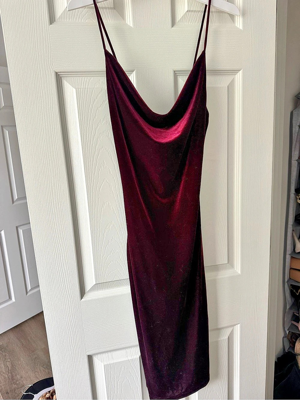 Lulus Cocktail Burgundy Velvet Midi Dress